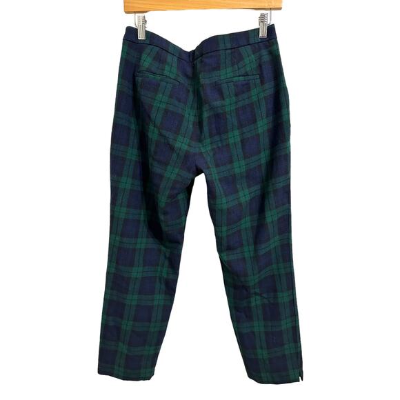 J.crew chic green black watch plaid Martie pants size 4 #H3704 - Picture 6 of 6